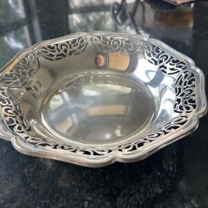 Elegant Silver Decorative Bowl